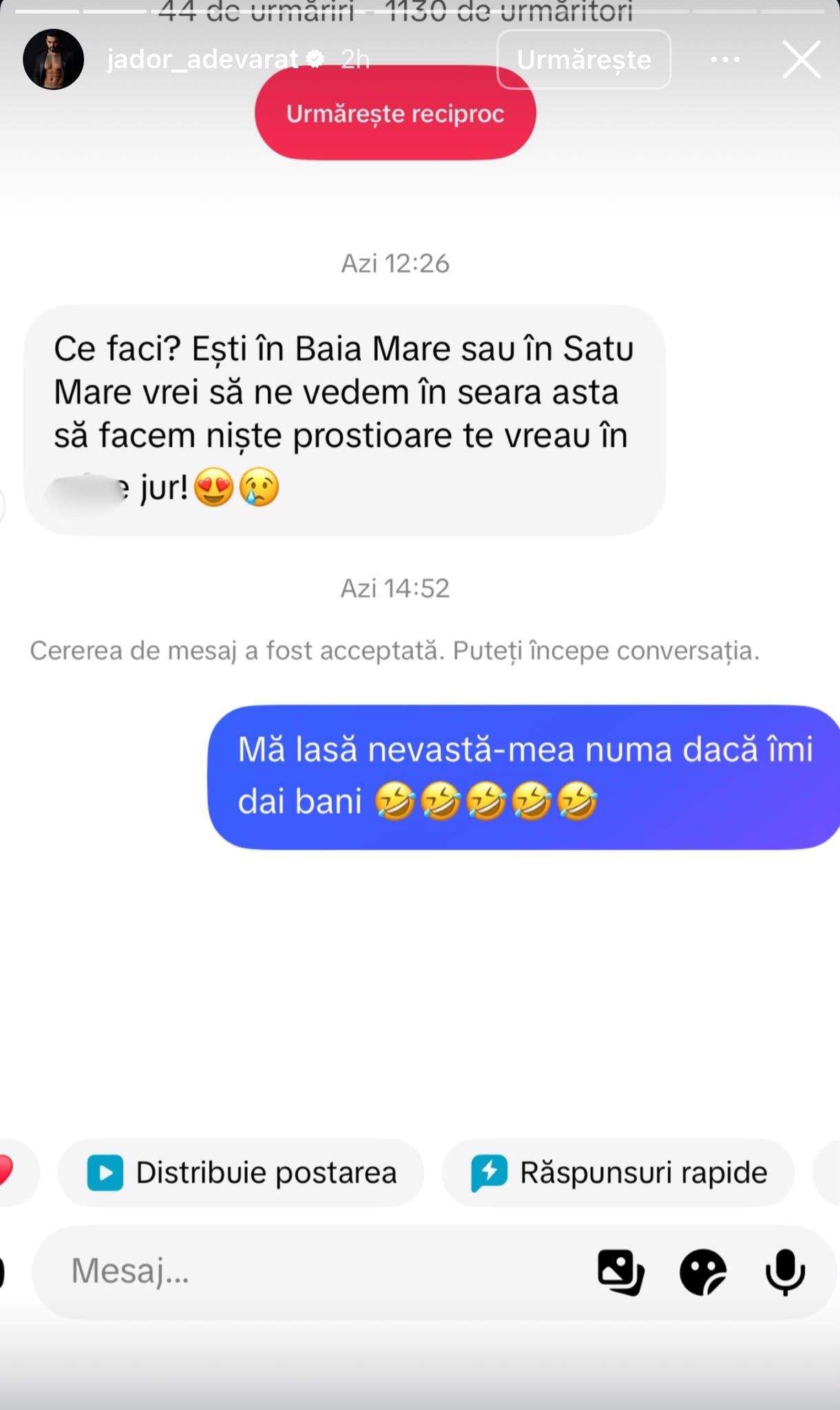 Mesajul pe care l-a primit Jador