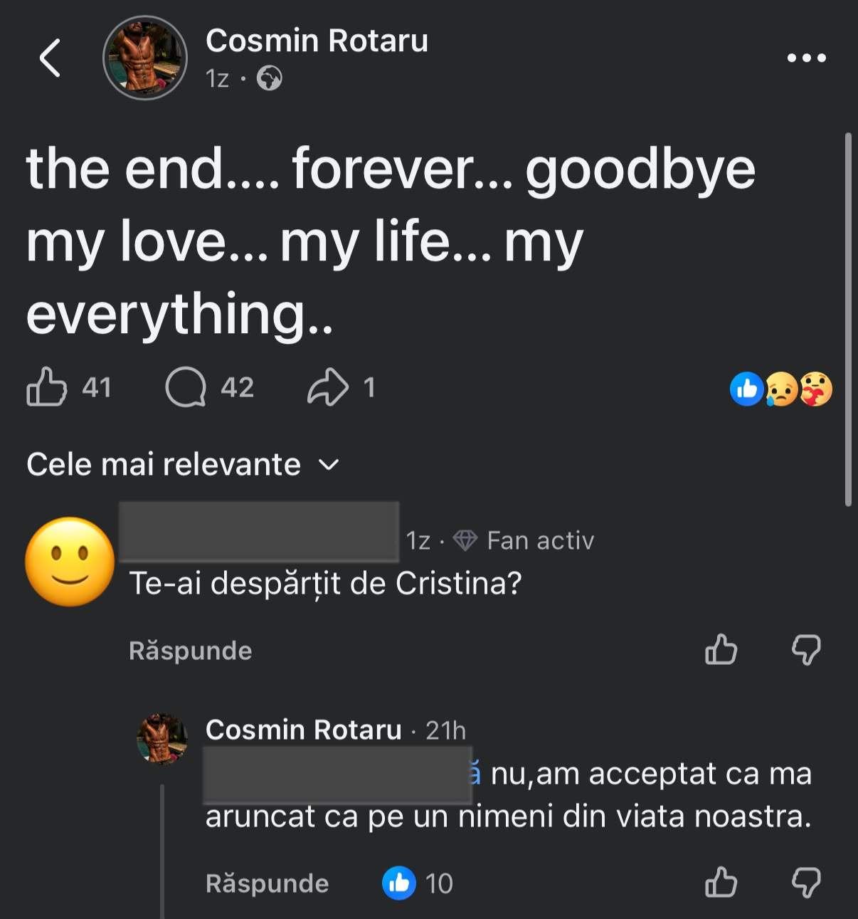 Mesajul lui Andrei Rotaru