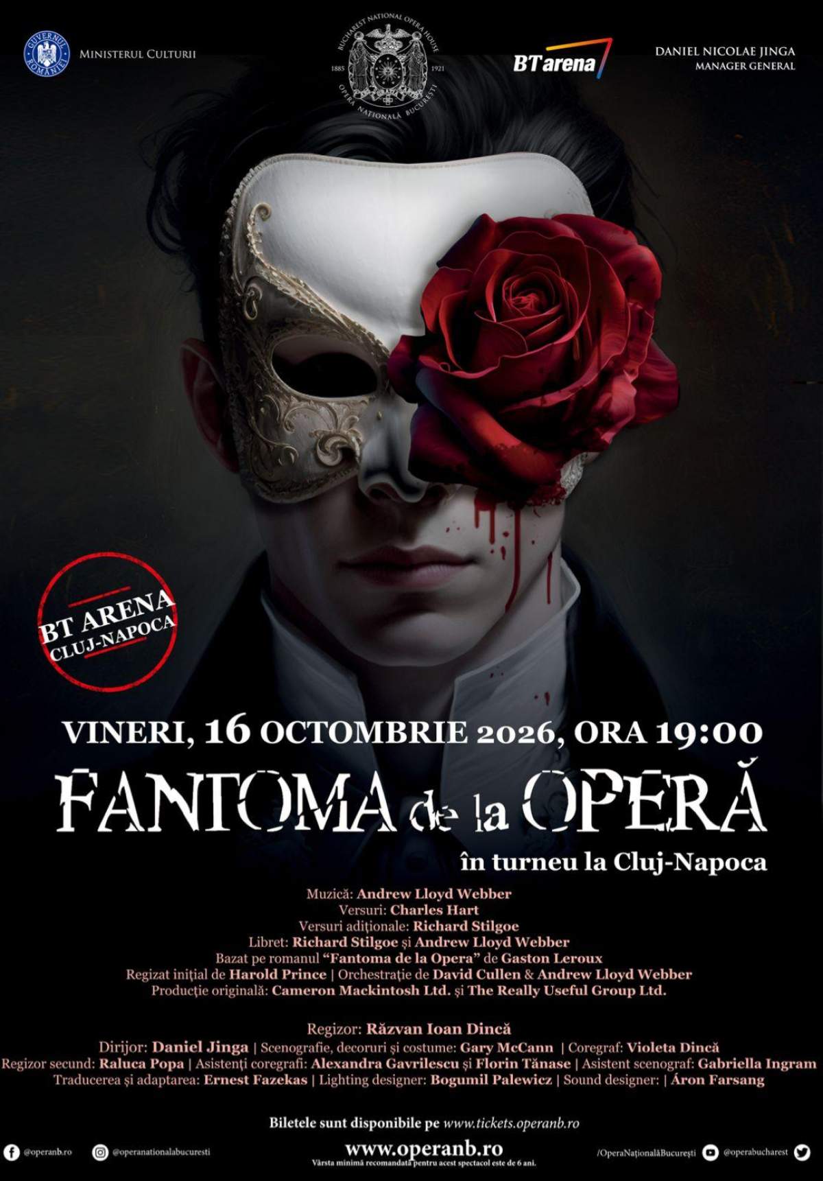„Fantoma de la Operă” ajunge la Cluj-Napoca după spectacole SOLD OUT la București. Când și unde are loc evenimentul