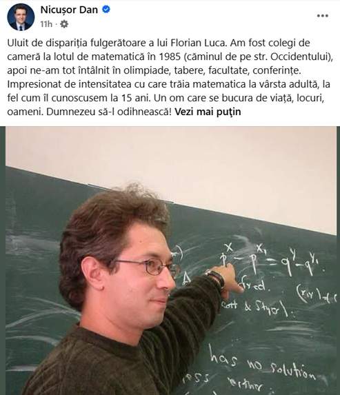 Nicușor Dan, în doliu! Mesajul emoționant al președintelui României după ce a pierdut o persoană dragă
