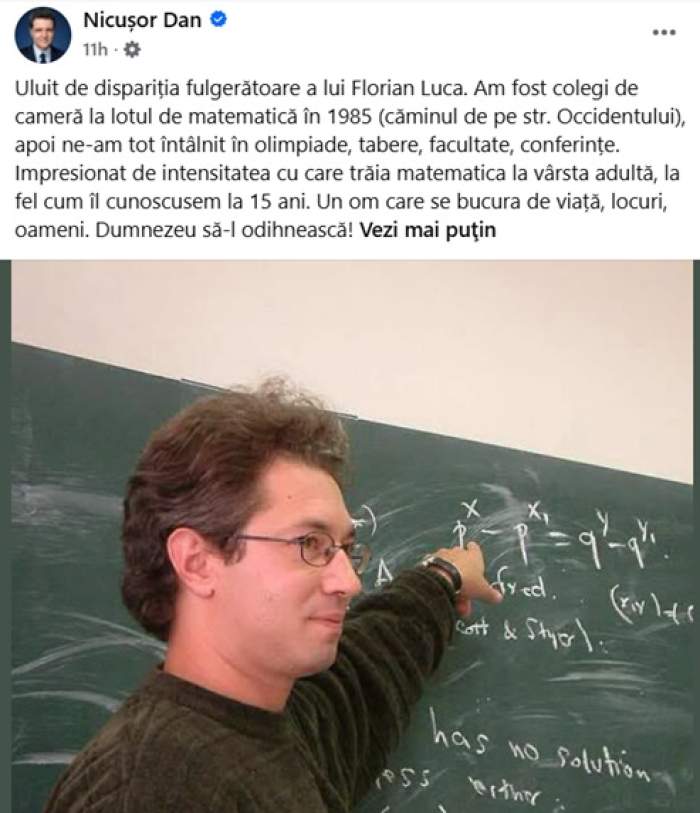 Nicușor Dan, în doliu! Mesajul emoționant al președintelui României după ce a pierdut o persoană dragă
