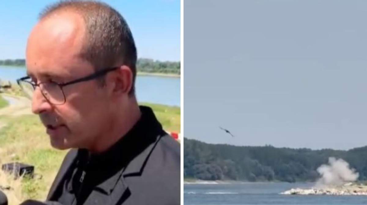 Colaj foto cu Cristian Bușoi și detonările controlate din județul Constanța