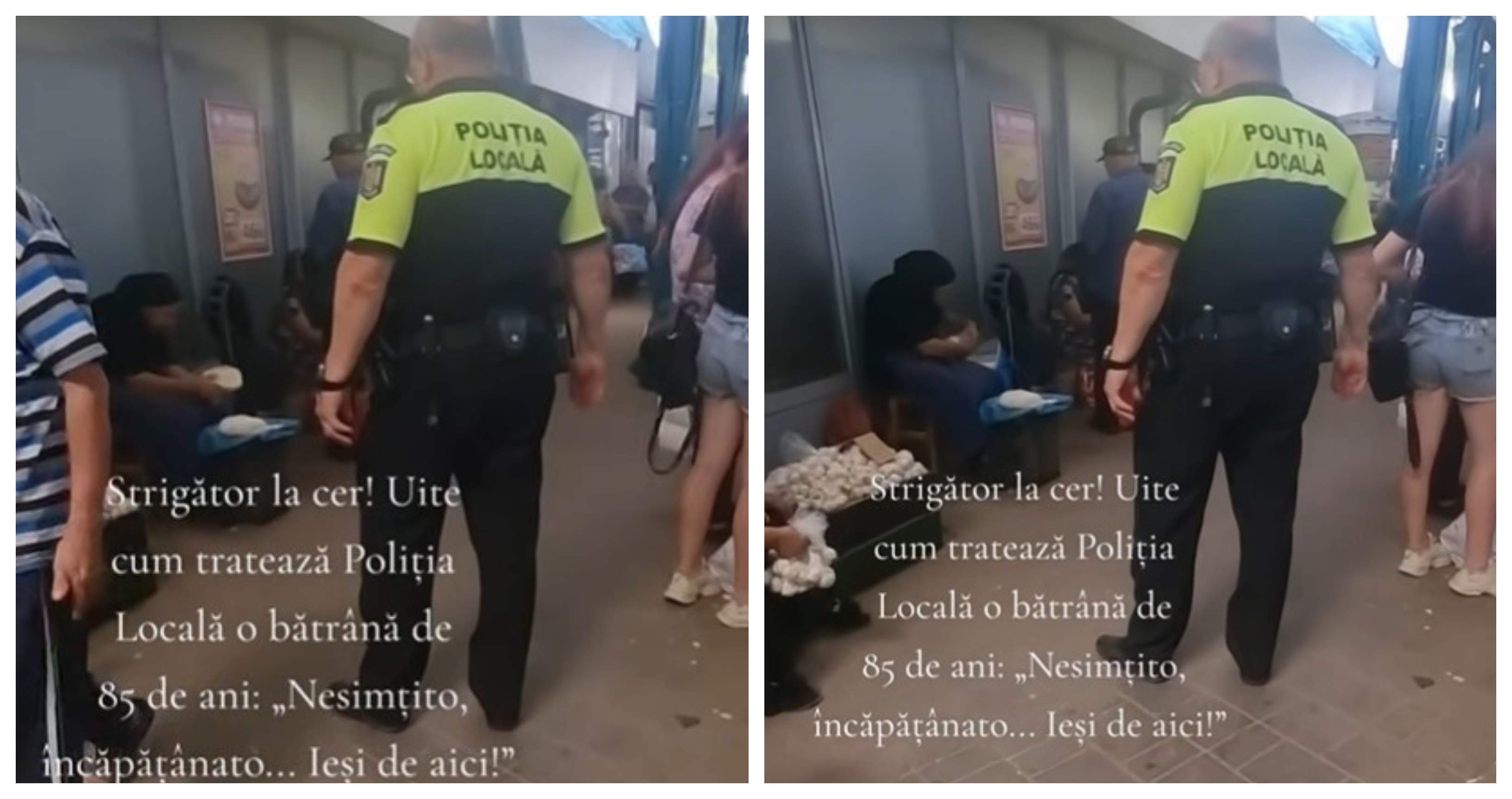 batrana alungata din piata buzau