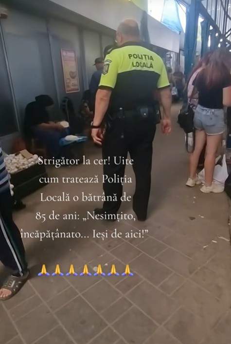 batrana alungata din piata buzau