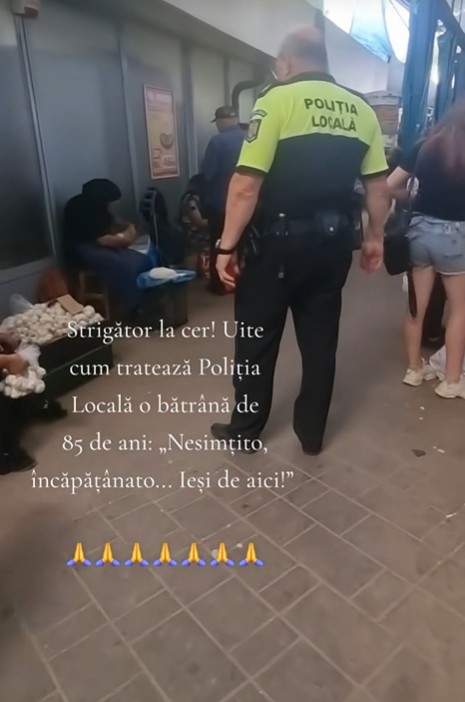 batrana alungata din piata buzau