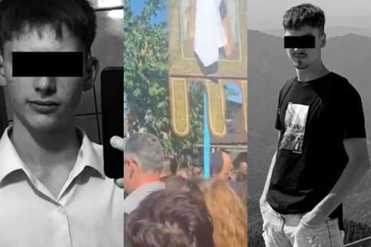 Imagini dureroase de la înmormântarea fraților înecați în stațiunea Olimp. Vlad și Ionuț sunt conduși pe ultimul drum