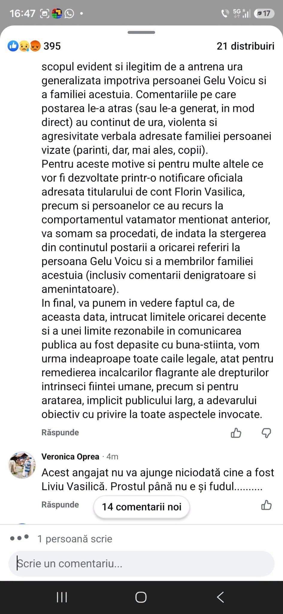 Gelu Voicu și Florin Vasilică îşi dau replici acide, prin intermediul spynews.ro! Scandal cu acuzații de hărțuire în muzica populară