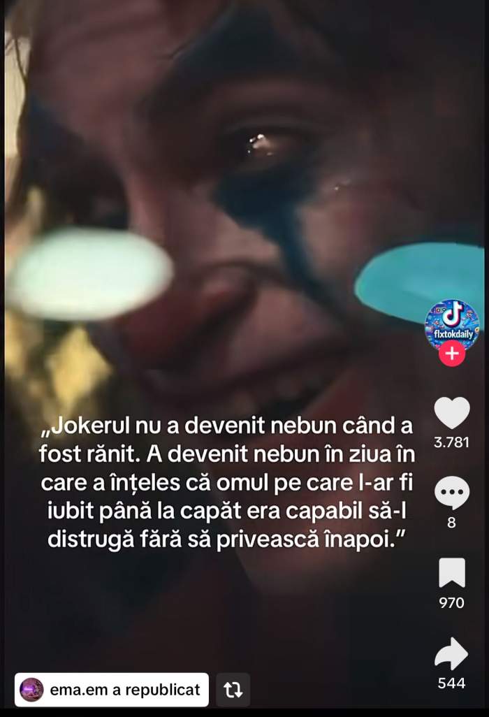 Mesajul distribuit de Ema Oprișan