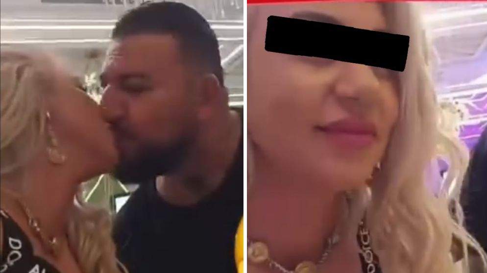 Colaj foto cu Costel Biju și blondina cu care s-a sărutat