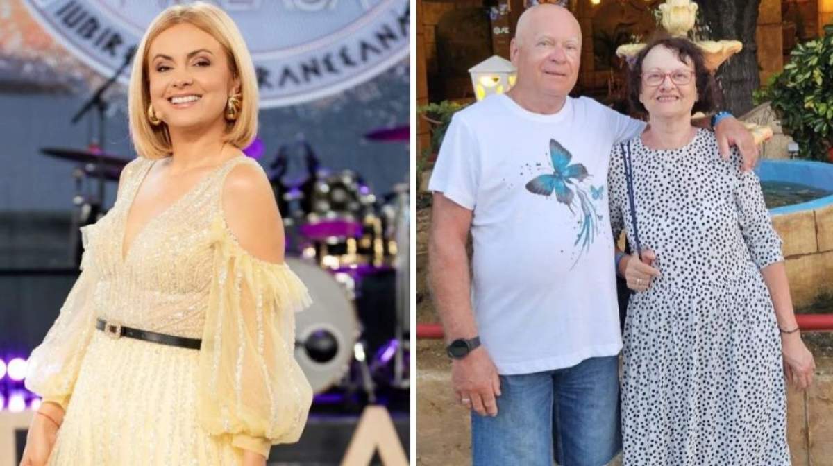 Colaj foto cu Simona Gherghe și părinții ei