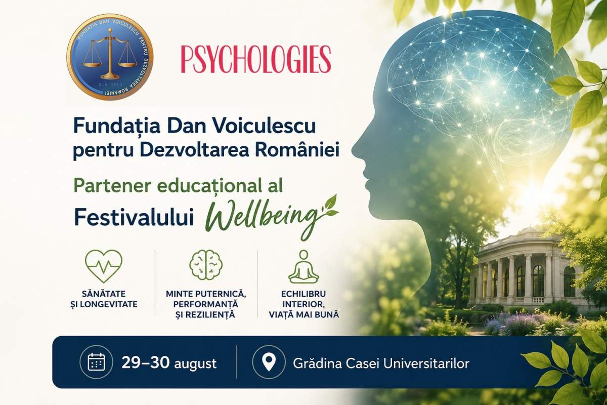 Ce au în comun o minte performantă și o viață lungă? Răspunsurile vin din știință, la Festivalul Wellbeing în ultimul weekend al verii