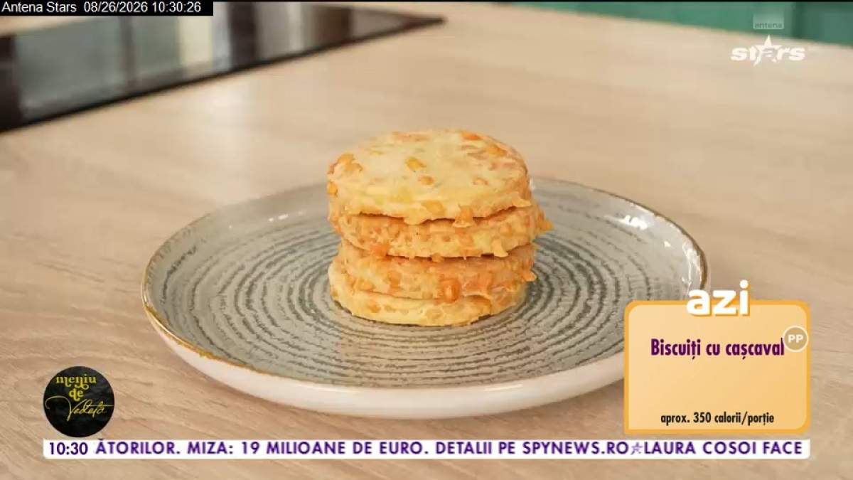 Rețetă de biscuiţi cu caşcaval. Ce să faci să fie crocanți și aromați