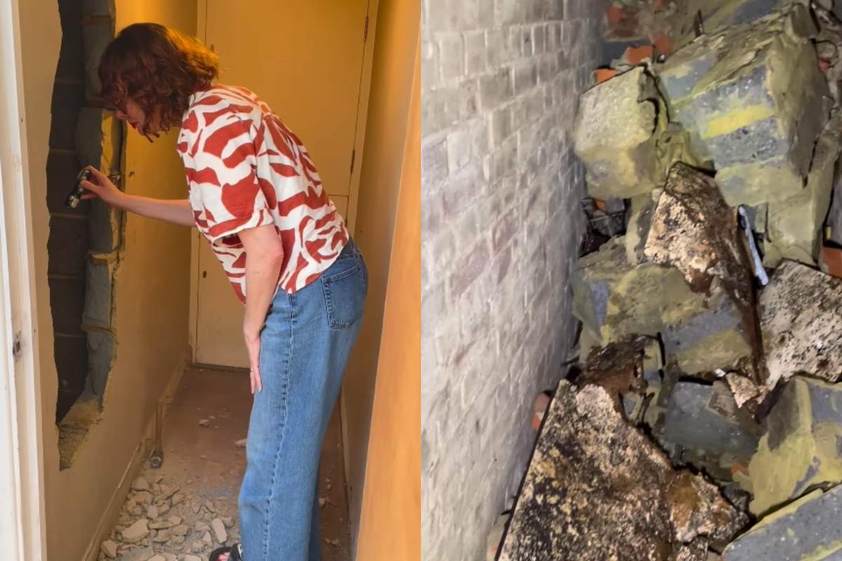 Ce a descoperit un bărbat în spatele unui dulap din bucătărie. După 9 ani și-a făcut curaj să spargă zidul