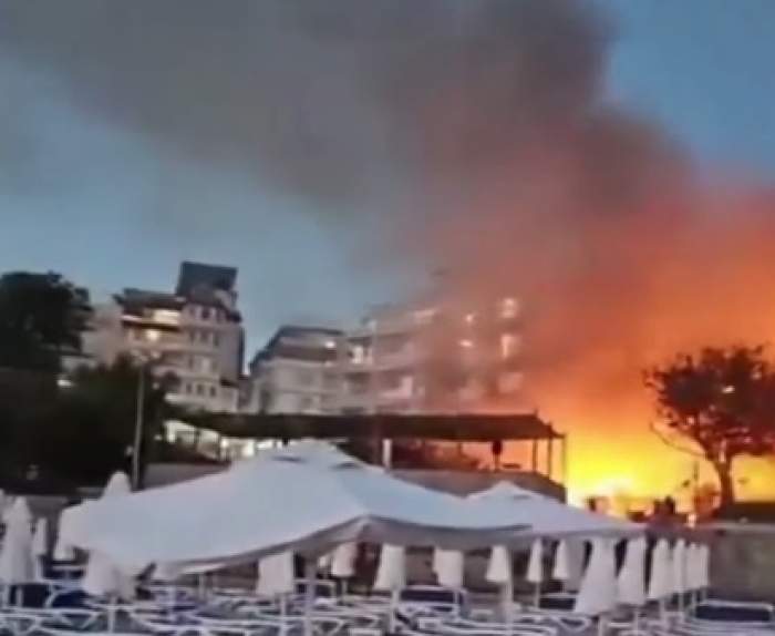 Incendiu puternic la un restaurant din Sozopol, Bulgaria