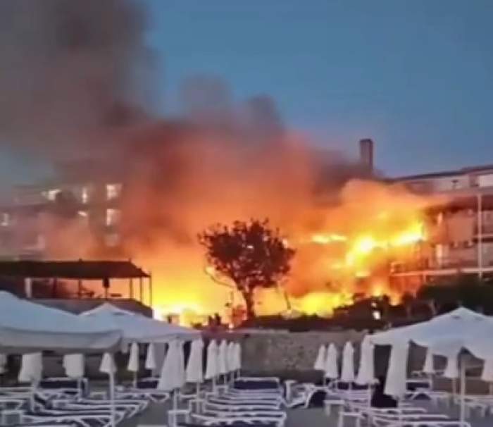 Incendiu puternic la un restaurant din Sozopol, Bulgaria