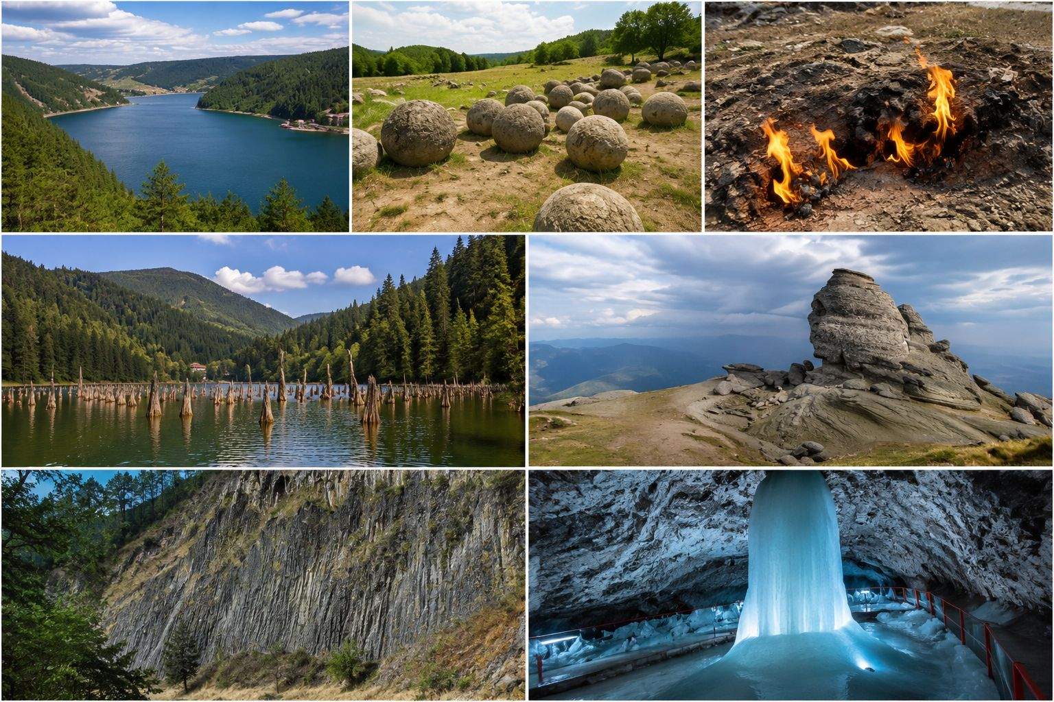 Colaj cu obiective turistice din România