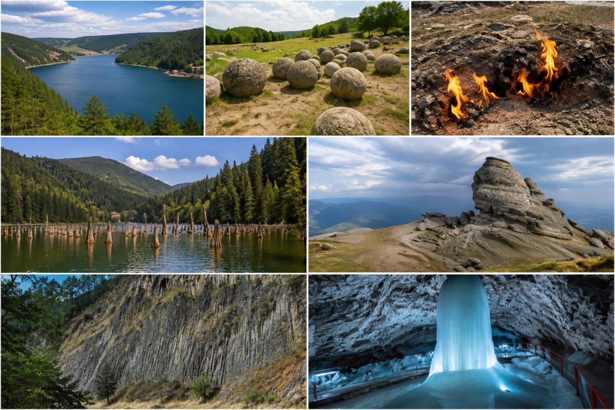 Colaj cu obiective turistice din România