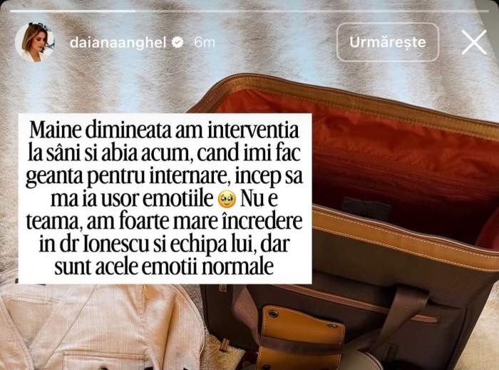Daiana Anghel se pregătește de operație. Ce a mărturisit înainte de intervenție
