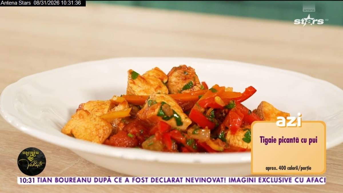 Tigaie picantă de pui