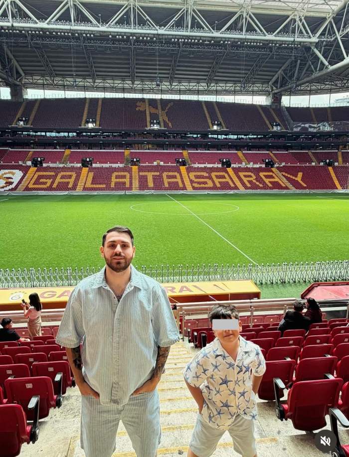 Catalin Visanescu impreuna cu fiul lui si al lui Betty Salam