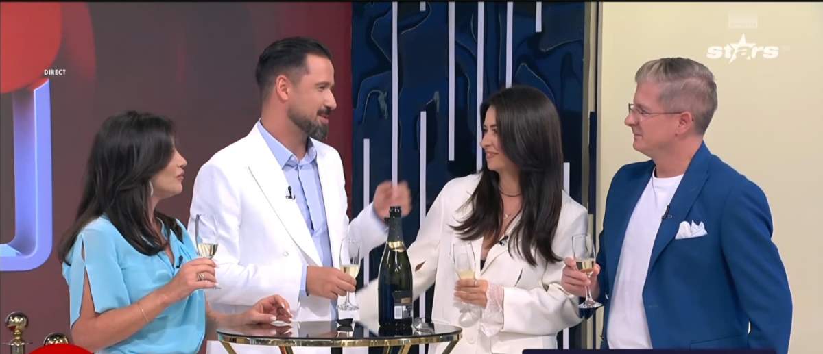 Alexandru Constantin, primit la Spynews TV Live cu covor roșu și șampanie. Ce mesaj emoționant i-a transmis sora geamănă