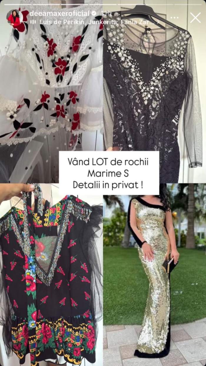 Deea Maxer își vinde costumele de scenă! Cum arată ținutele spectaculoase purtate de artistă