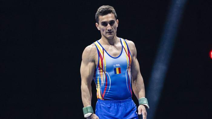 Marian Dragulescu in sala de gimnastivca