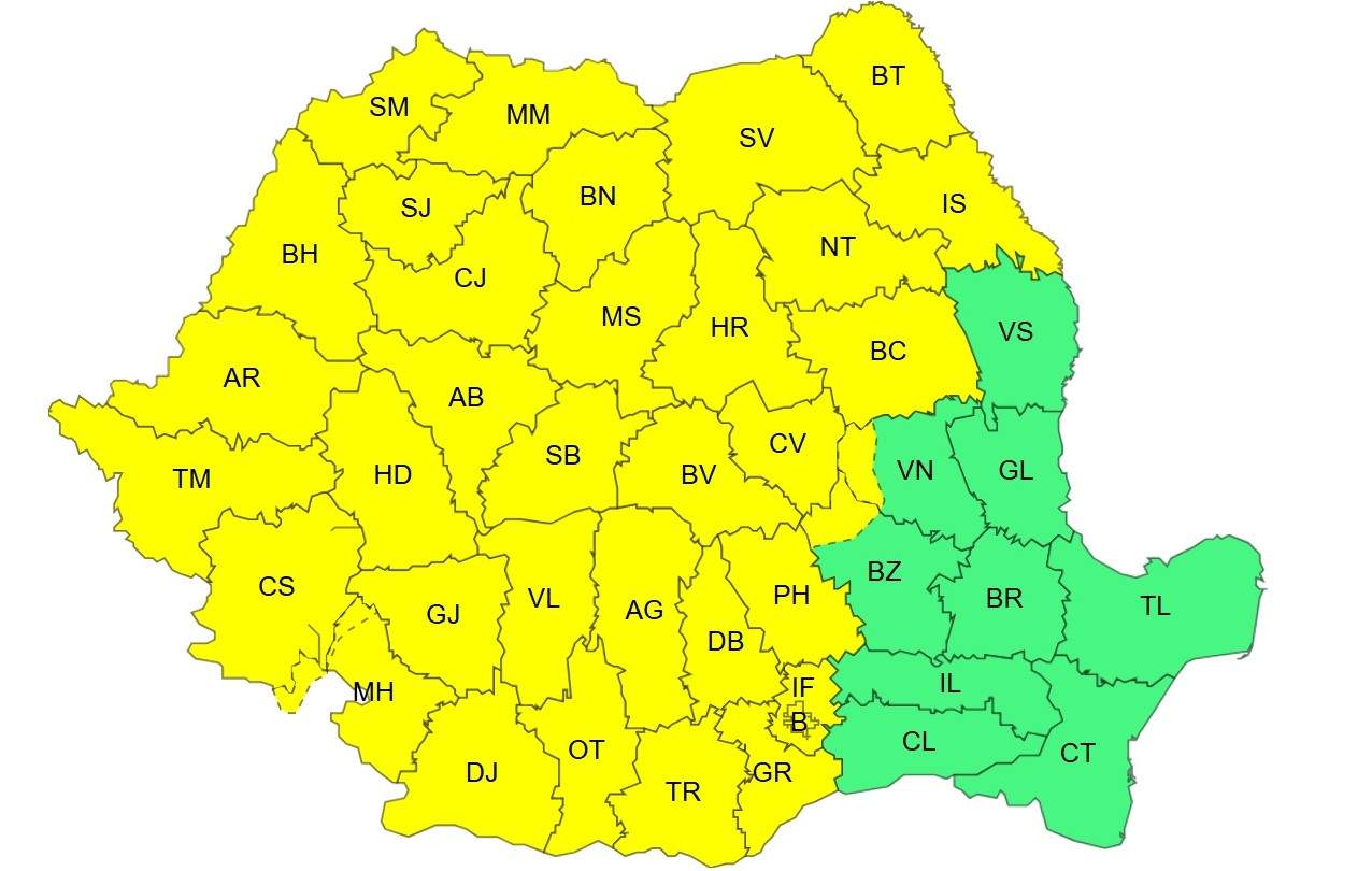 harta județelor vizate
