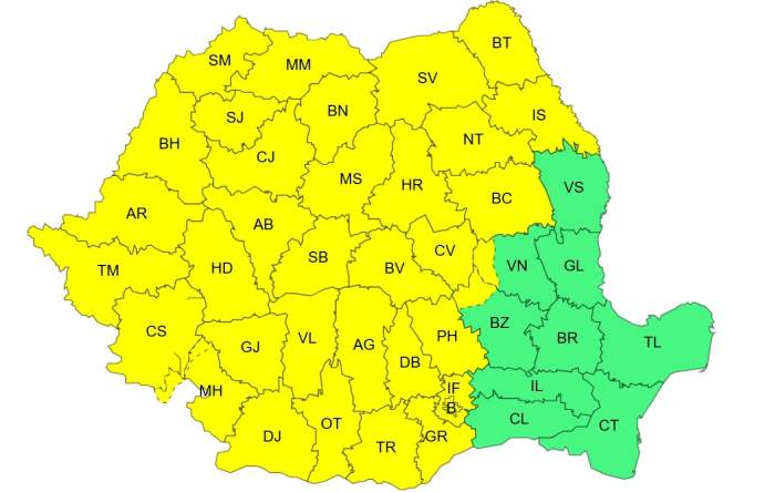 harta județelor vizate