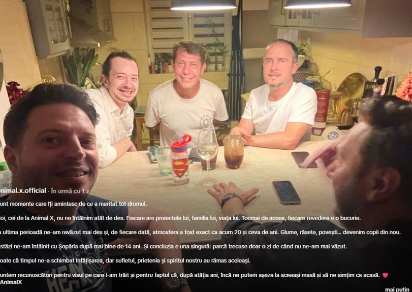 Animal X, din nou împreună în formulă completă după mai bine de 14 ani. Cum s-au schimbat membrii trupei