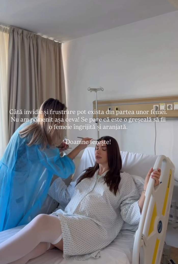 Iustina Loghin se machiază