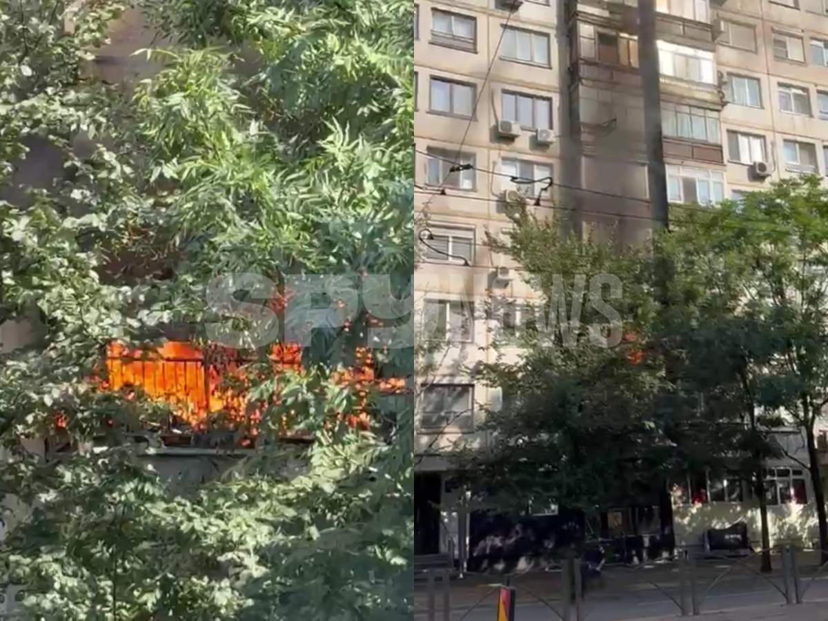 Incendiu puternic în Sectorul 3 din București! Un apartament din zona Dristor a luat foc | VIDEO