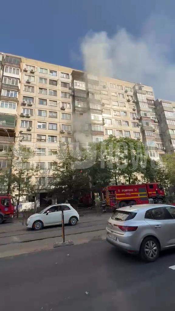 Incendiu puternic în Sectorul 3 din București! Un apartament din zona Dristor a luat foc | VIDEO