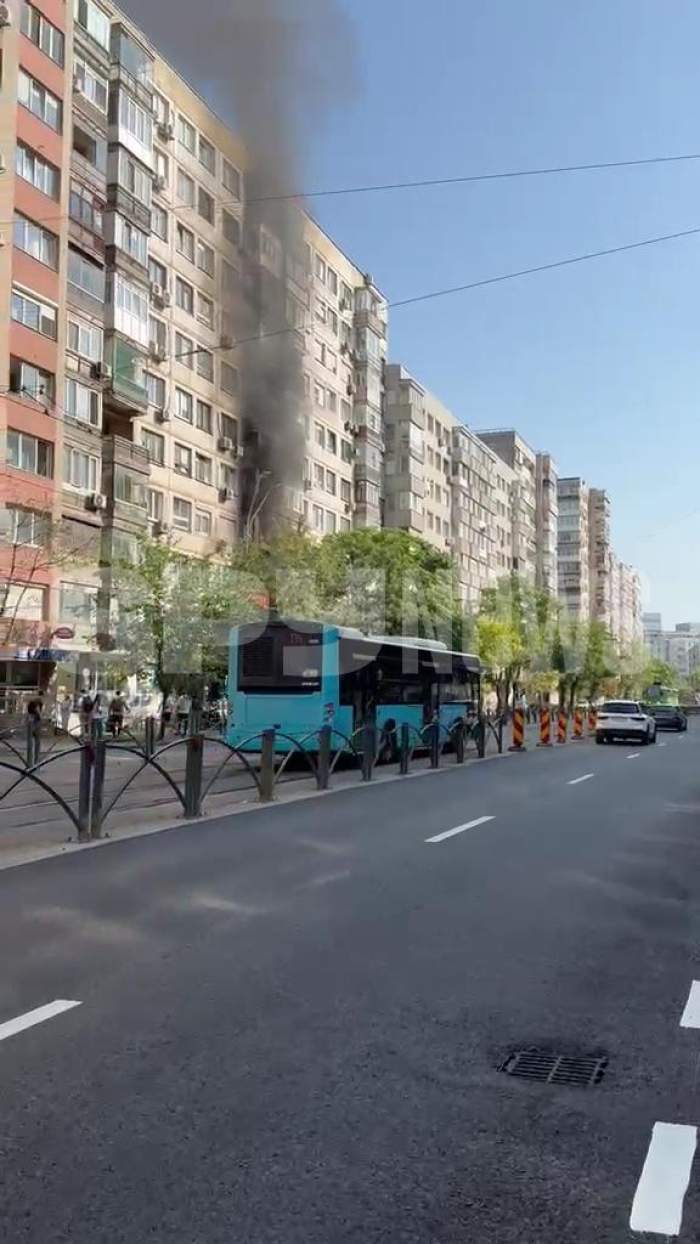 Incendiu puternic în Sectorul 3 din București! Un apartament din zona Dristor a luat foc | VIDEO