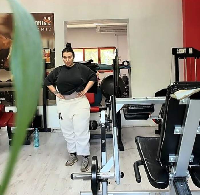 Oana Radu, în sala de fitness