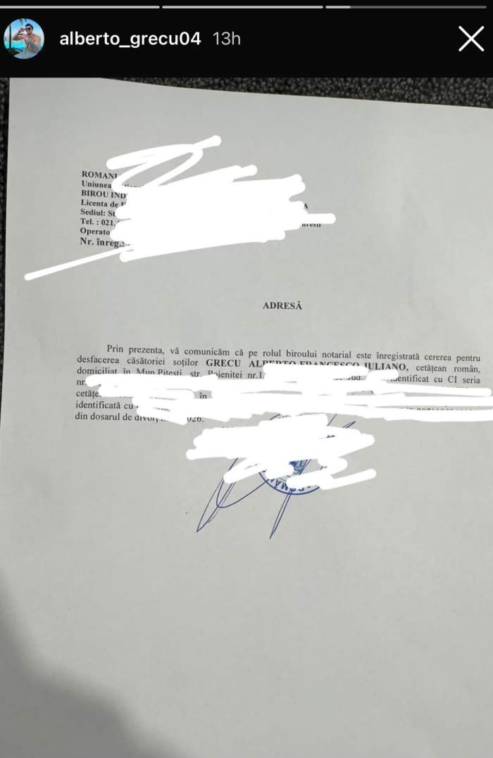 Cerere de divorț