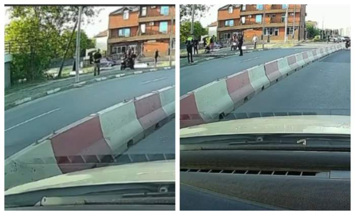 Un bărbat a fost izbit de un stâlp, în Năvodari. Care este starea lui. Video cu momentul