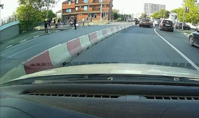 Un bărbat a fost izbit de un stâlp, în Năvodari. Care este starea lui. Video cu momentul