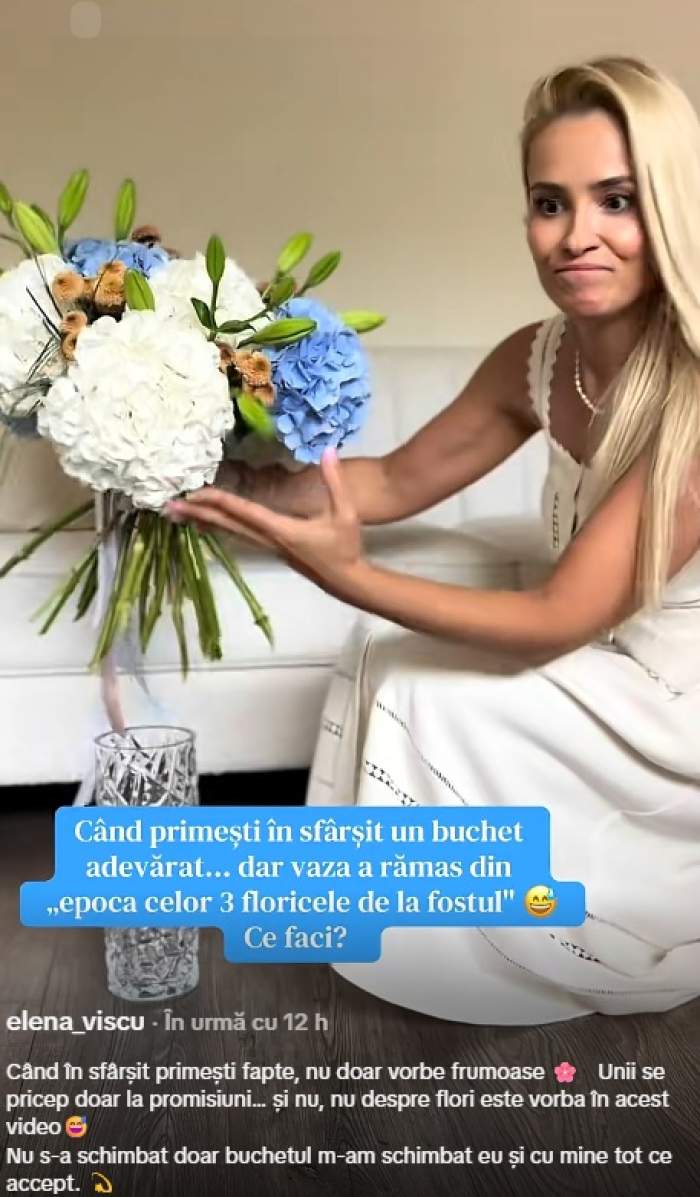 Elena Vîșcu, ironie la adresa fostului soț, CRBL? Mesajul care a atras atenția: „Epoca celor 3 floricele de la fostul”