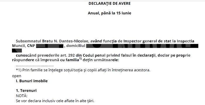 Averea șefului ITM care a câștigat definitiv procesul cu Guvernul. Ce venituri are Dantes Nicolae Bratu și ce proprietăți deține | DOCUMENTE