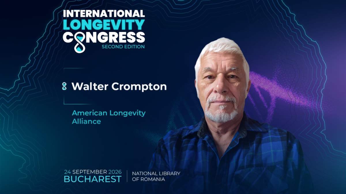 Și-a transformat propriul corp într-un experiment pentru longevitate. Walter Crompton vine la București, la Congresul Internațional de Longevitate