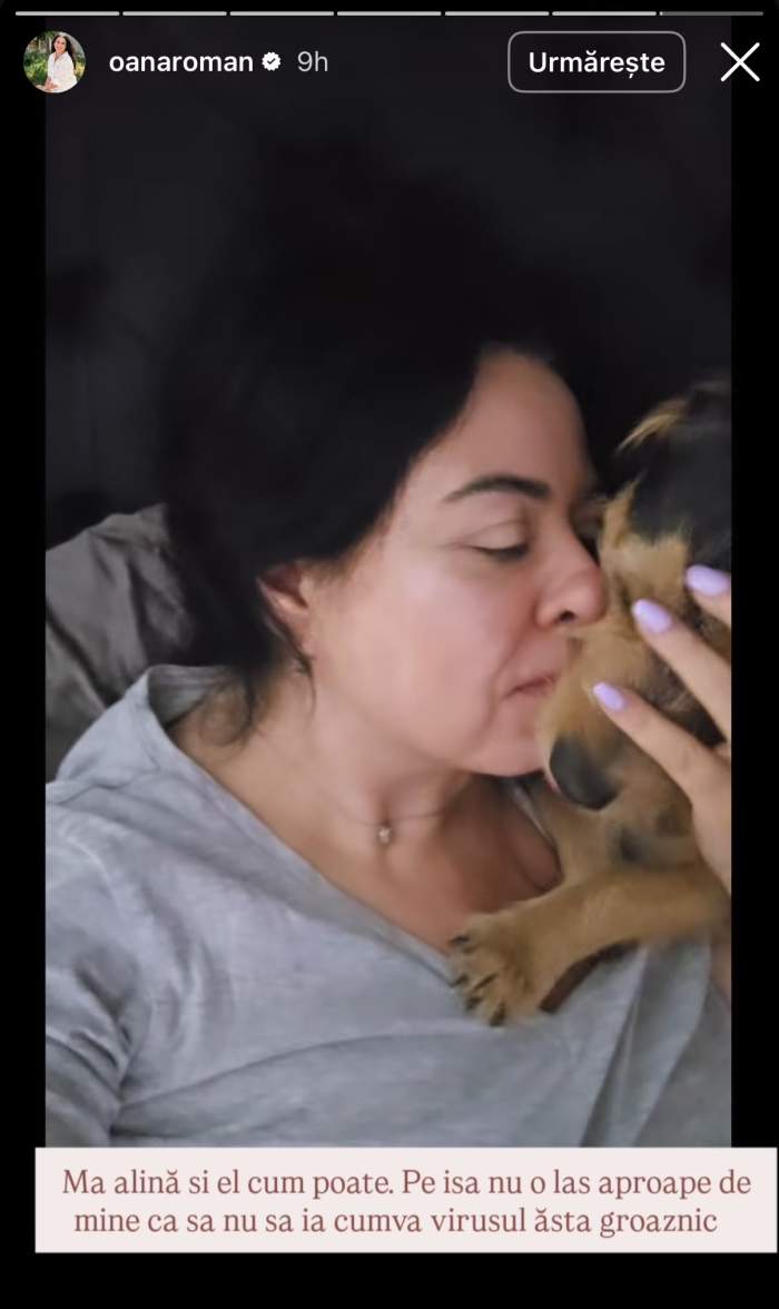Oana Roman și animalul de companie