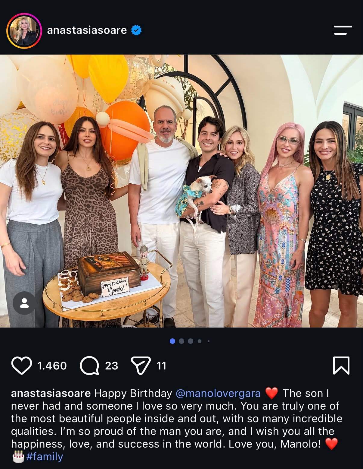 Anastasia Soare, mesaj emoționant pentru Manolo, de ziua lui