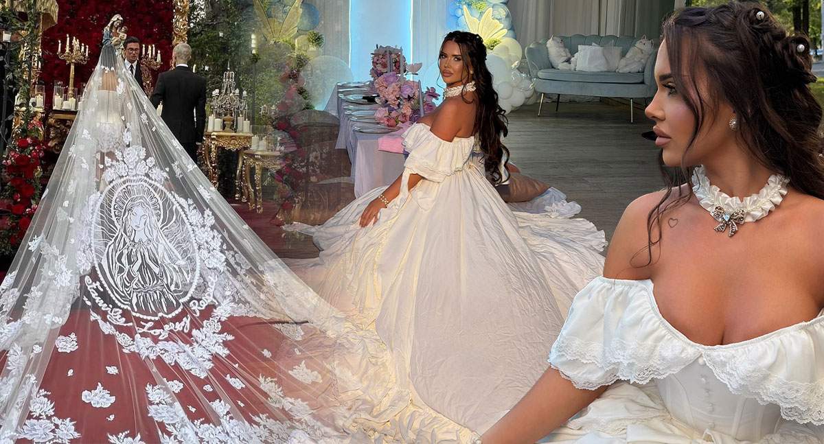 Andra Voloș a vrut să-și uimească fanii cu voalul pe care l-a ales în ziua nunții! Dar puțini știu ca ideea nu e originală. De la ce vedetă s-a inspirat