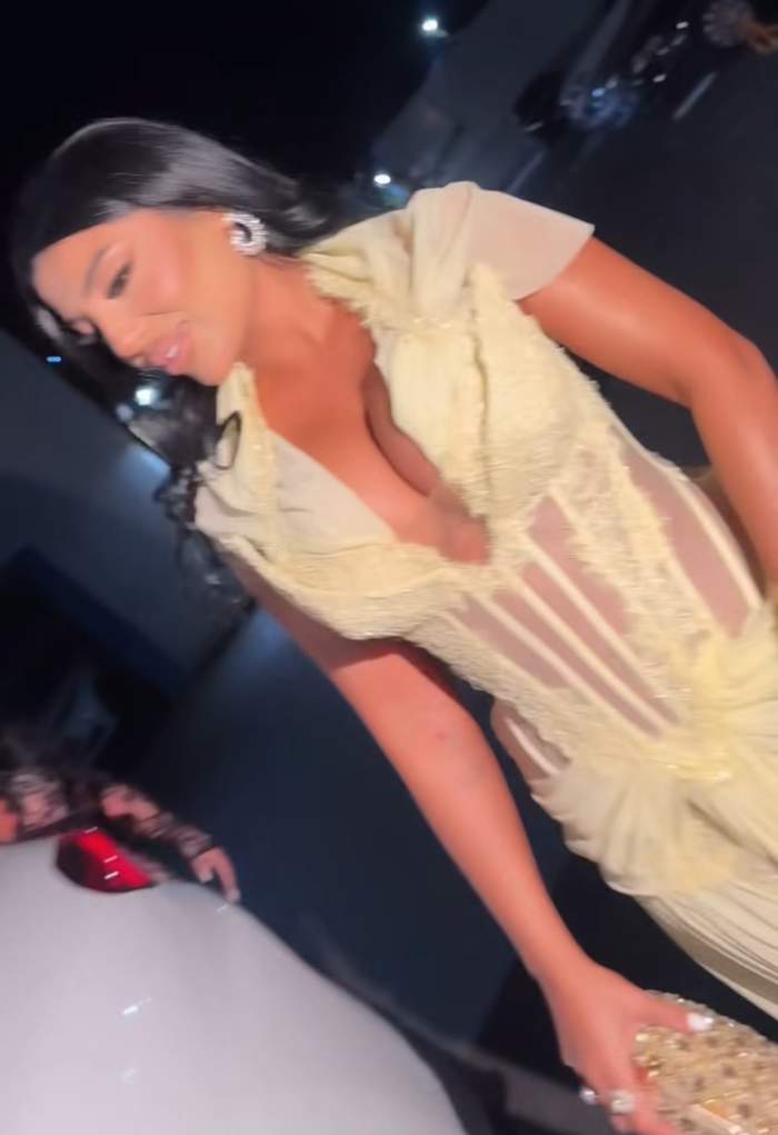 Ce ținută a purtat Alina Marymar la nunta Andrei Voloș! Iubita lui Tzancă Uraganu a întors toate privirile