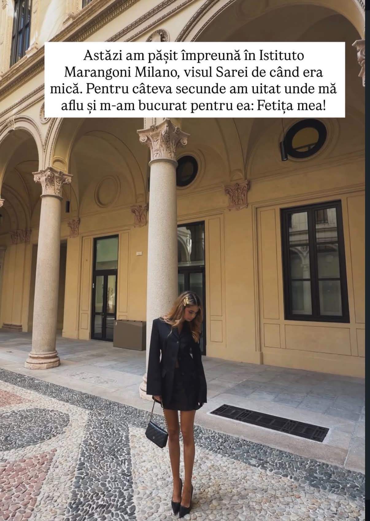 Anca Serea și-a însoțit fiica în prima zi de facultate, la Milano. Mesajul emoționant transmis: „M-am întrebat dacă va fi bine”