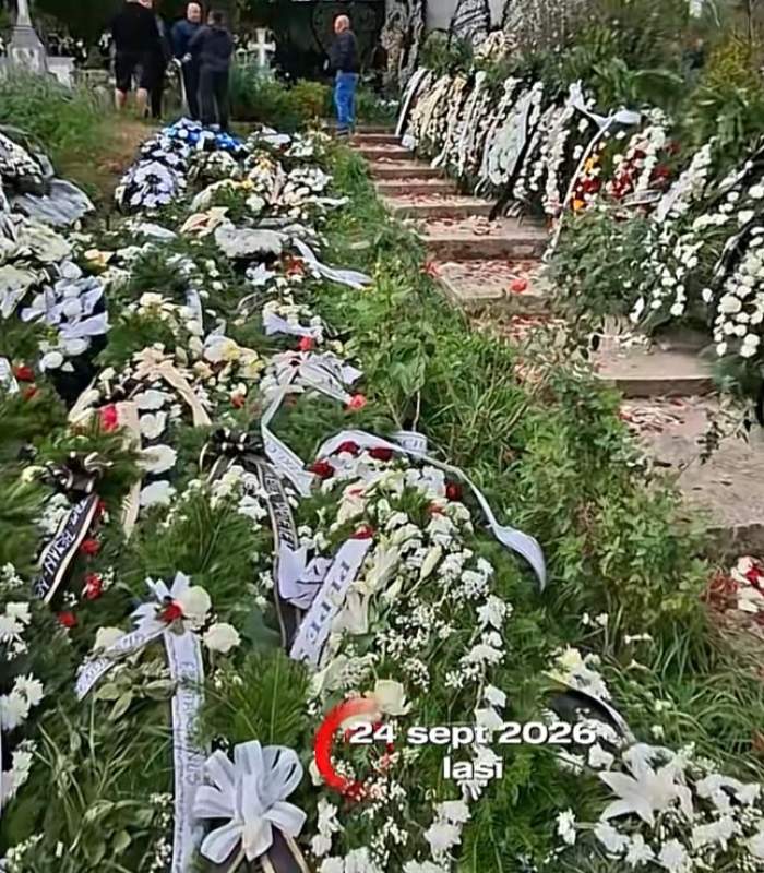 Imagine de la înmormântarea lui Viorel Oarză