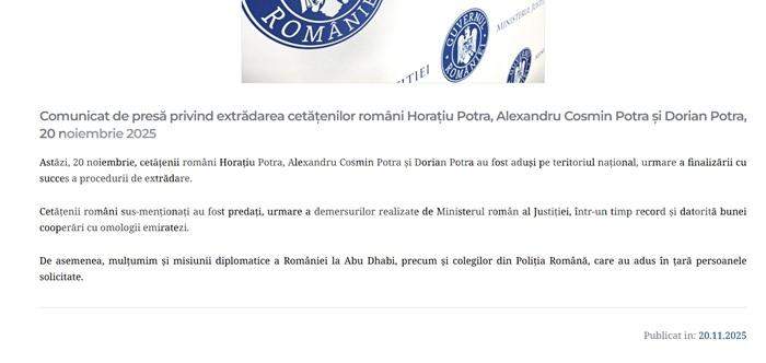 Horațiu Potra încearcă să anuleze extrădarea. Unde vrea să fie trimis în locul României