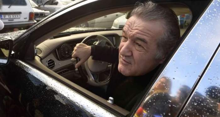 Gigi Becali, în mașina