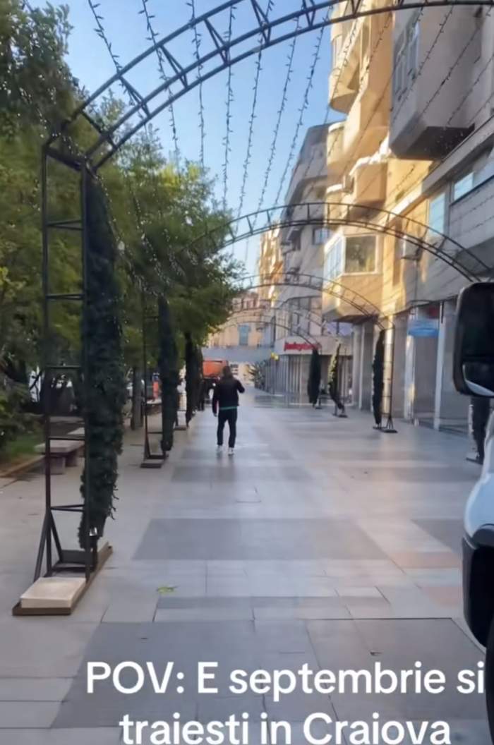 Nici nu s-a terminat septembrie, dar în Craiova au apărut deja decorațiunile de Crăciun. Cum arată orașul